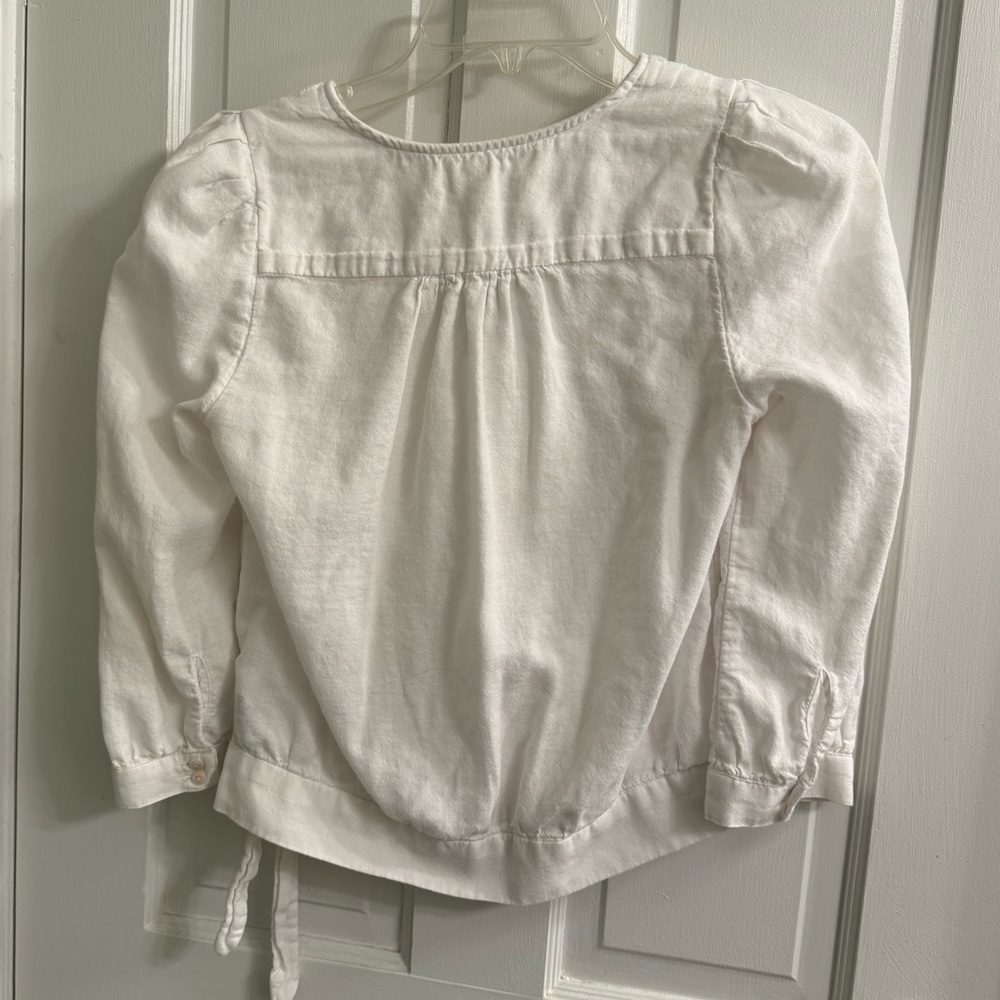 Madewell Wrap Top Size Small In White - image 4